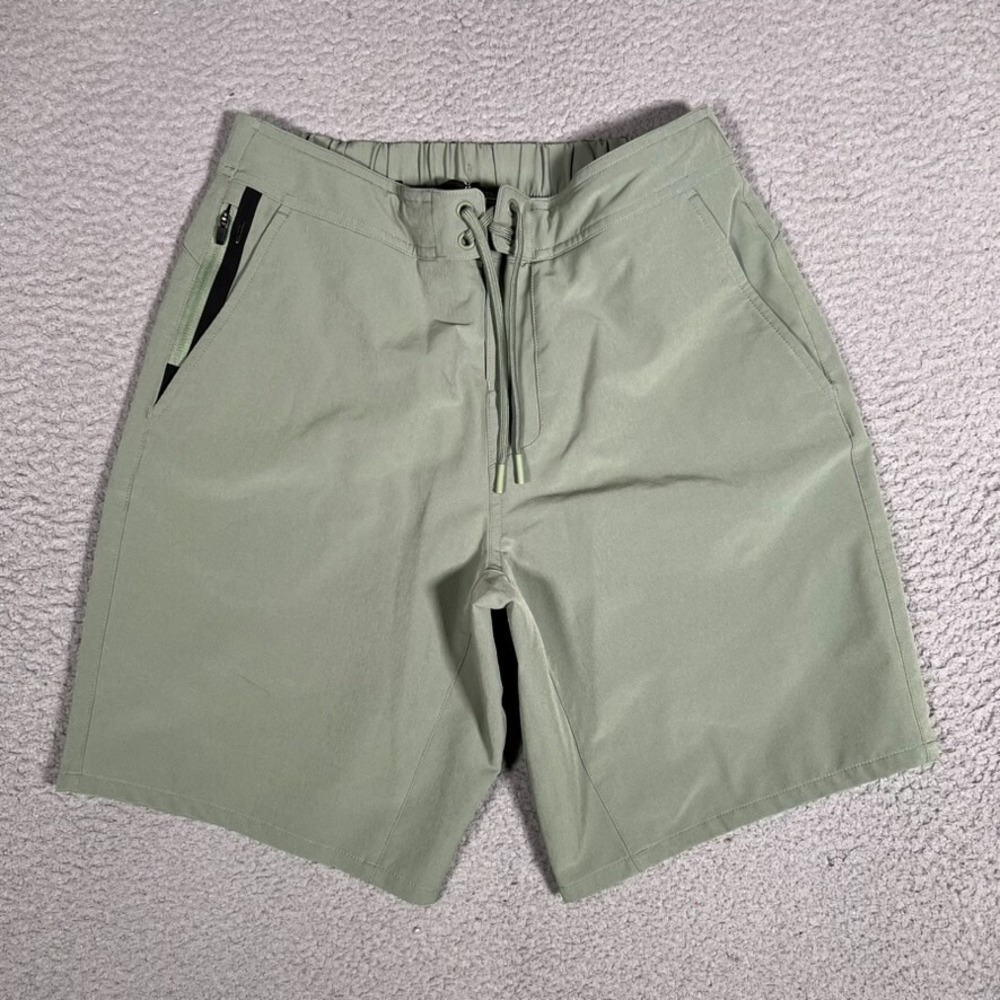 Ten Thousand Shorts Mens Small Green Foundation 8" Lined Running Logo Stretch